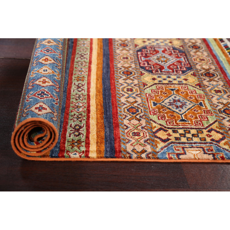 Vegetable Dye Kazak Handmade Rug 3x5
