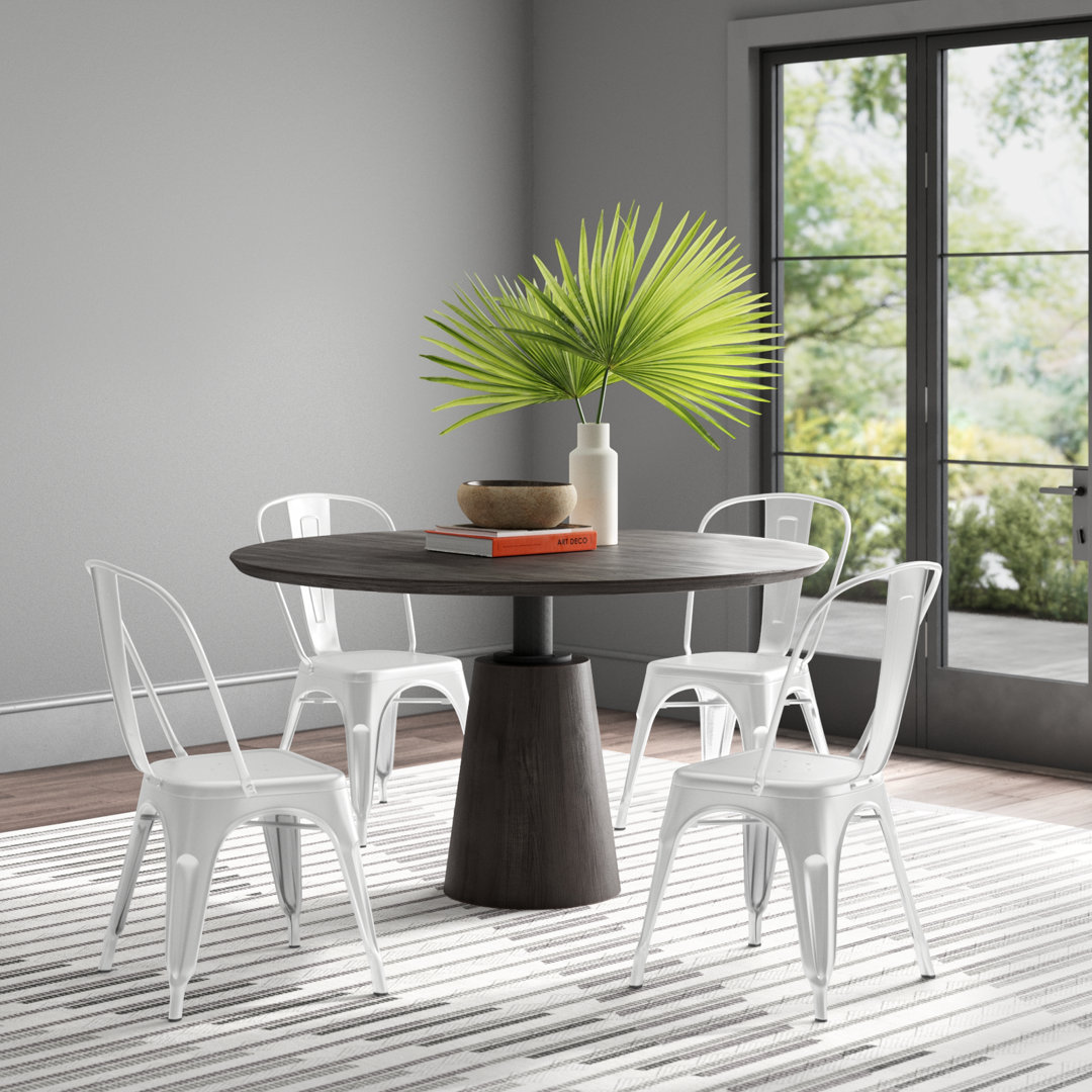 Borowski 17.7'' H Metal Stacking Side Chair (Set of 4) Trent Austin Design® 