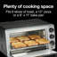 Proctor Silex Simply-Crisp Air Fryer Toaster Oven, Black, 1500W, 6-Slice Countertop Oven, Fits 12" Pizza, Air Fry, Bake, Broil & Toast, 31275J