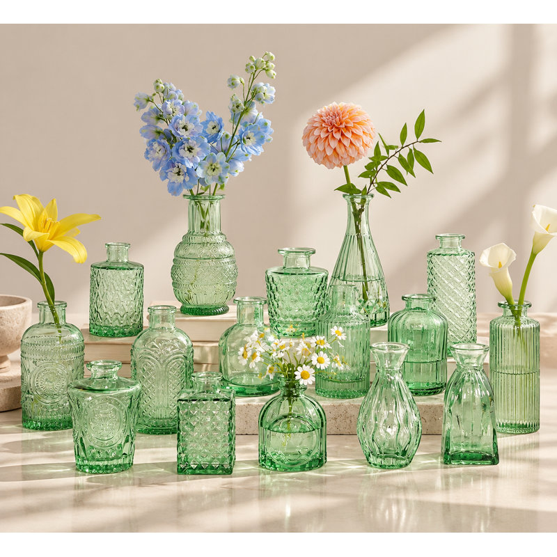 Glass Table Vase - Set of 16