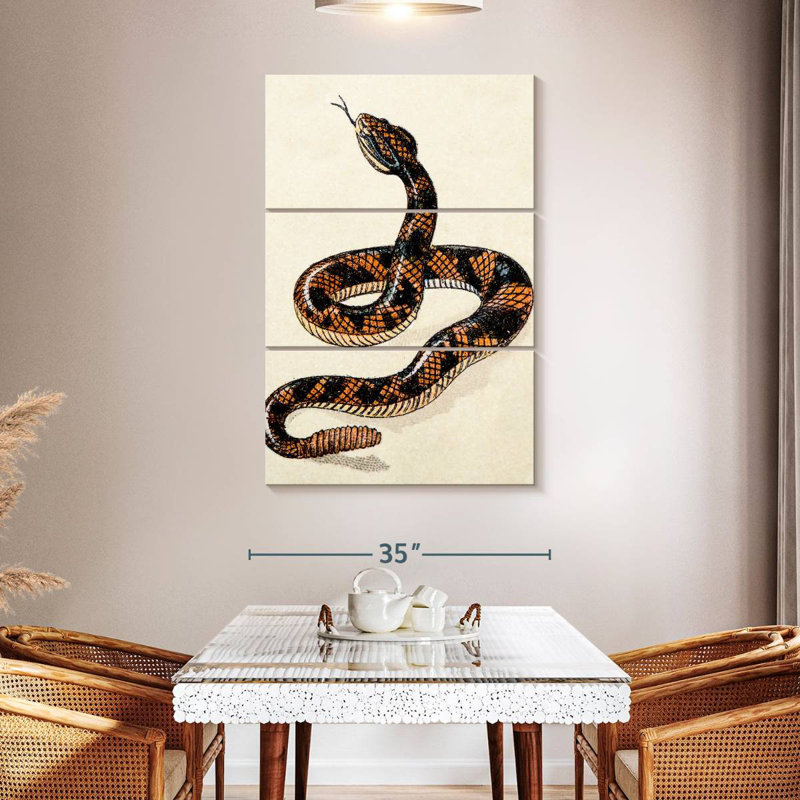 Brampt Rattlesnake, 50" H x 32" W