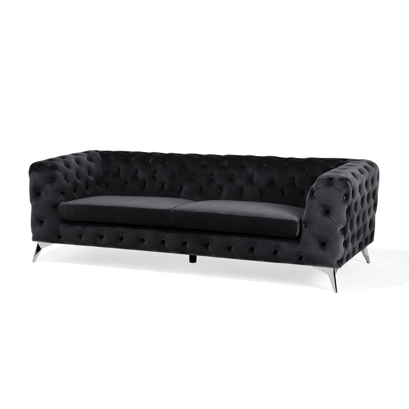 Balfor Velvet Sofa, Black