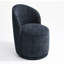 Integrated Barrel Armless Swivel Fabric Dining Chair-1588366707