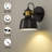 1 - Light Dimmable Black Armed Sconce