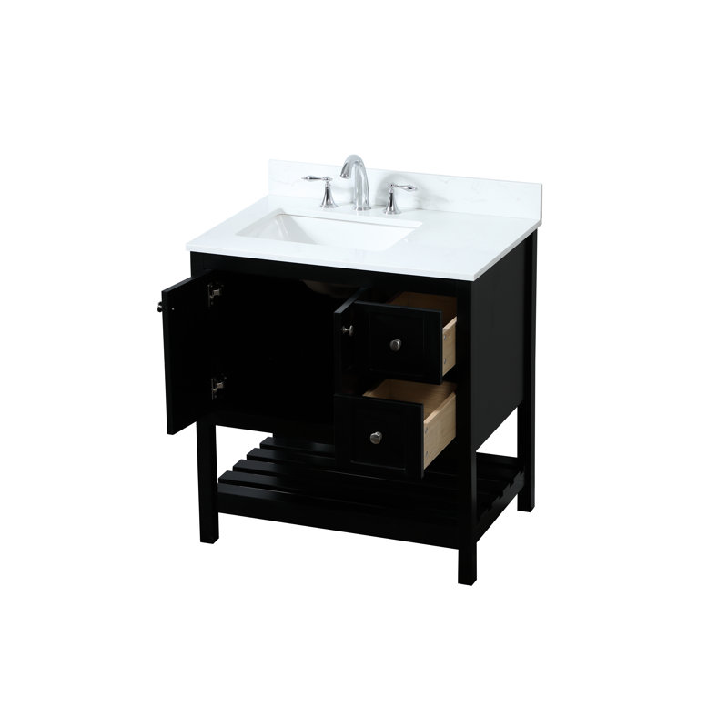 Ensemble de meuble-lavabo simple 32 po Krish, Noir