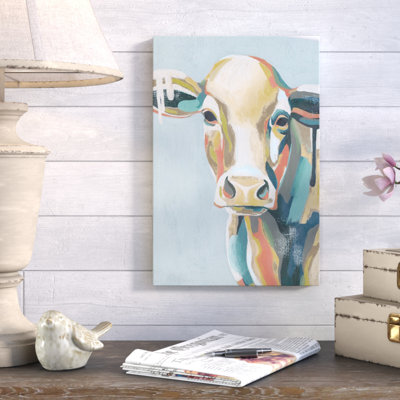 Colourful Cows I - Wrapped Canvas Print
