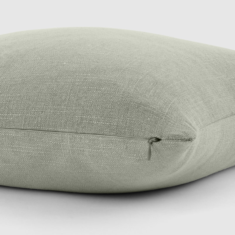 Solid Cotton Throw Pillow, Gray