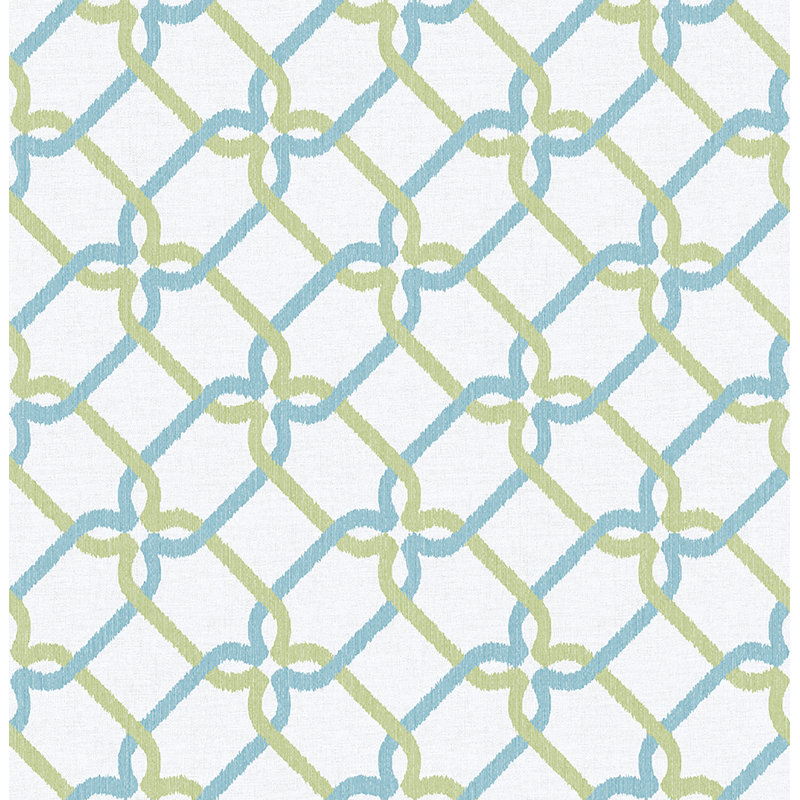 Rouleau de papier peint L 33 pi x l 20,5 po Palladian, sarcelle