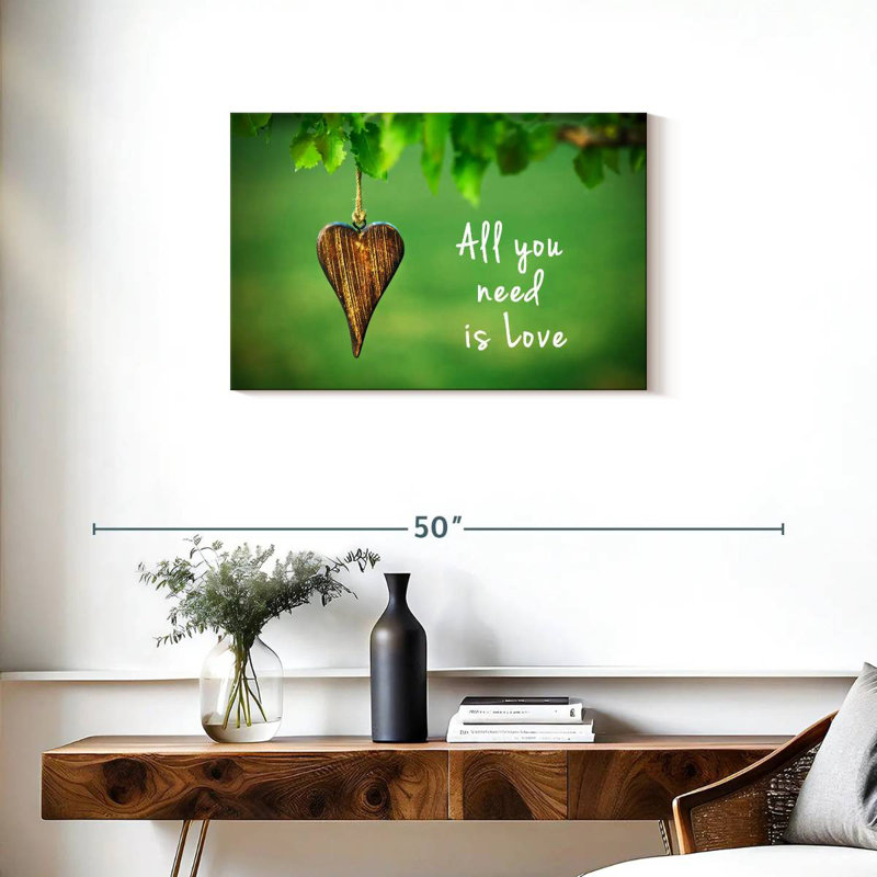 Tergel Nature All You Need Is Love, H 20 po x l 30 po