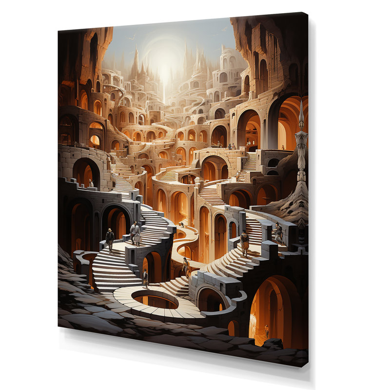 Impression sur toile grise surrélevée grise I sur toile, Toile tendue, H 32 po x l 24 po x P 1 po