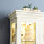 Présentoir blanc antique avec structure intérieure et stable-1670363205
