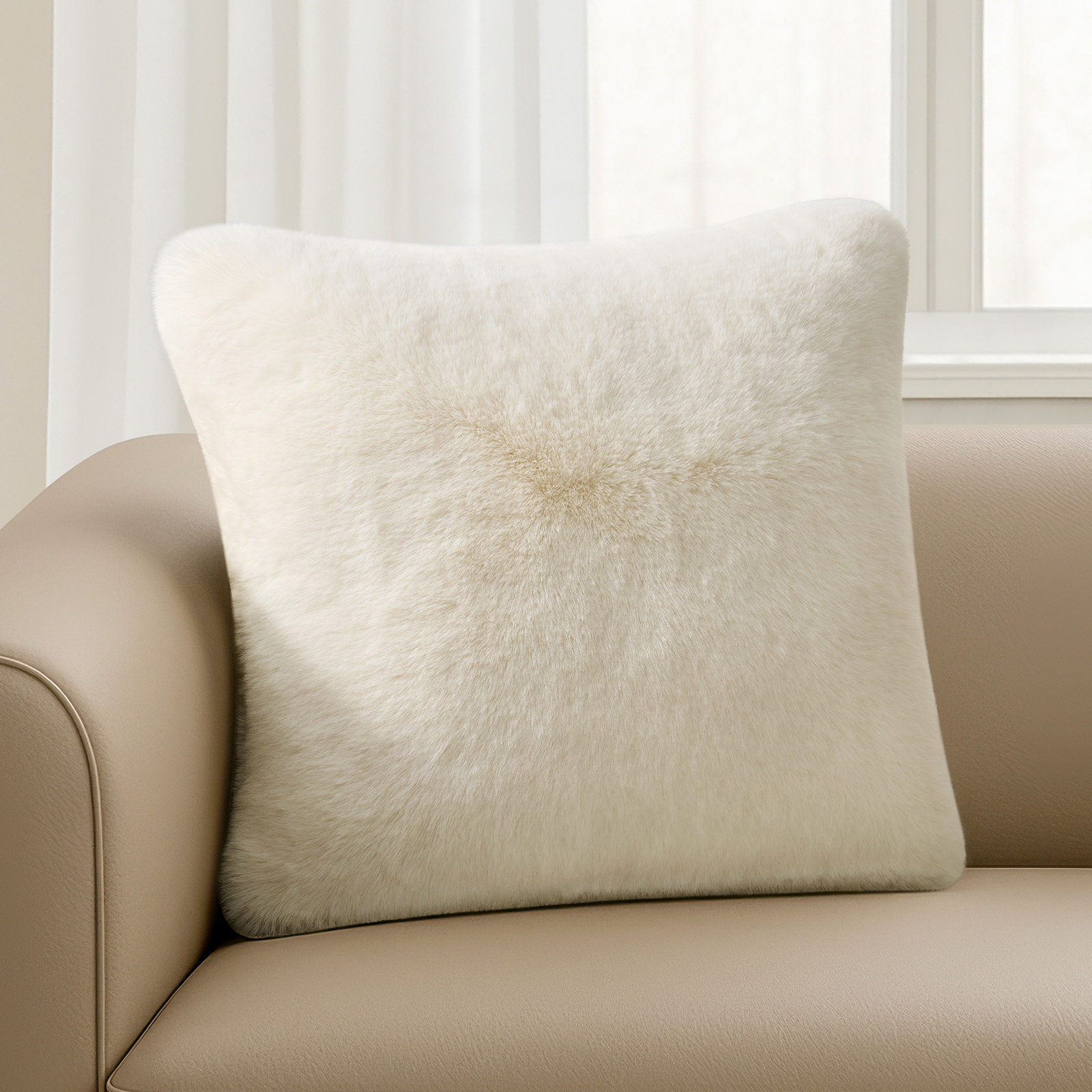 EverGrace 20" x 20" Pillow Cover, Arctic White, Square 20"