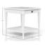 Table de bout blanche avec tiroir de rangement-501650280