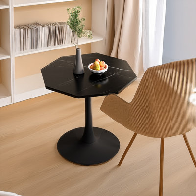Table basse 31,50 "octogonale, base en métal