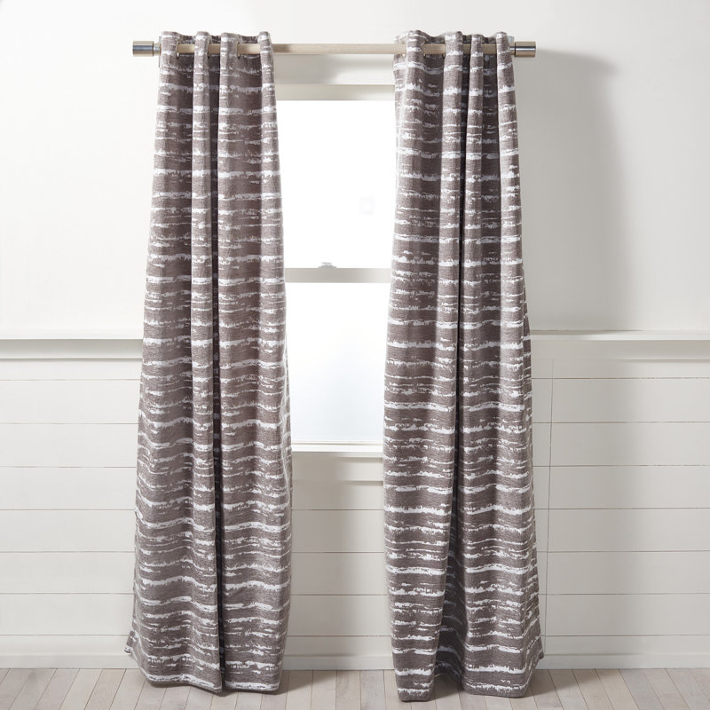 Panneau de rideau simple obscurcissant intérieur Antoni, L 52 po x L 84 po, Gris