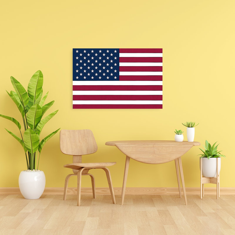 American Flag Abstract Contemporary Landscape Nature Wall Art Print 1 Piece Wrapped Canvas Wall Art, 91.44cm H x 60.96cm W