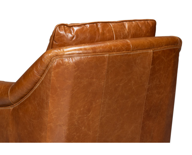 Vandike Club Chair, Light Brown