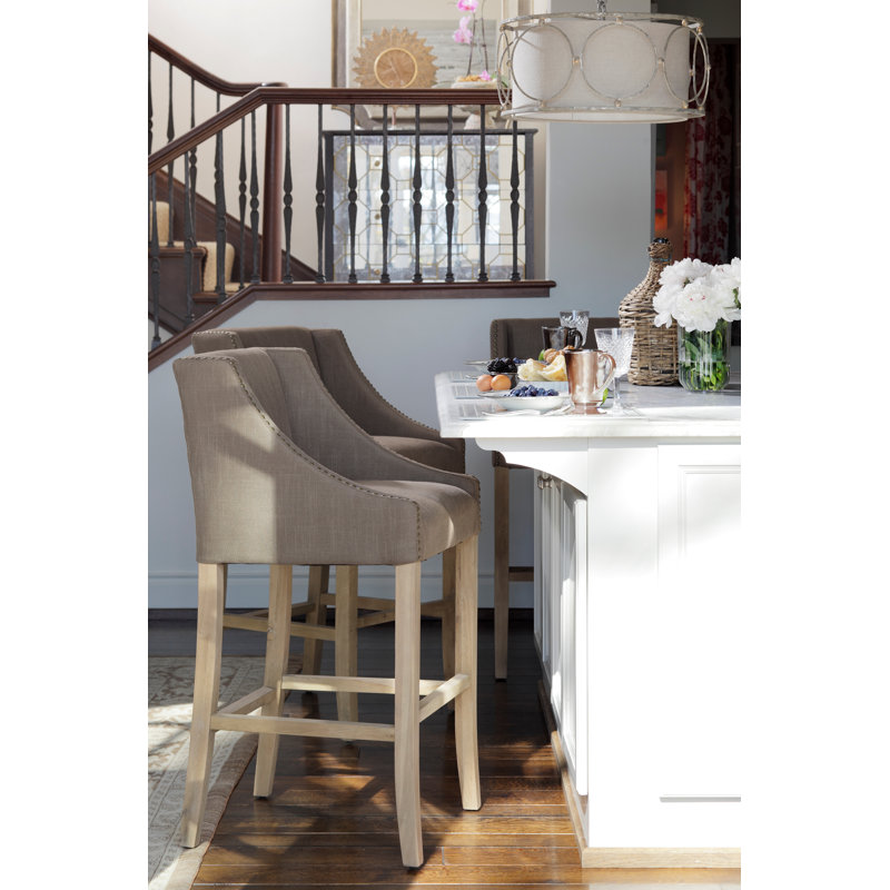 Winston Bar Stool, Burnished Oak, Counter Stool (24.4" Seat Height)