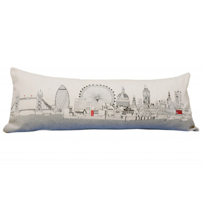 London Skyline Lumbar Decorative Pillow
