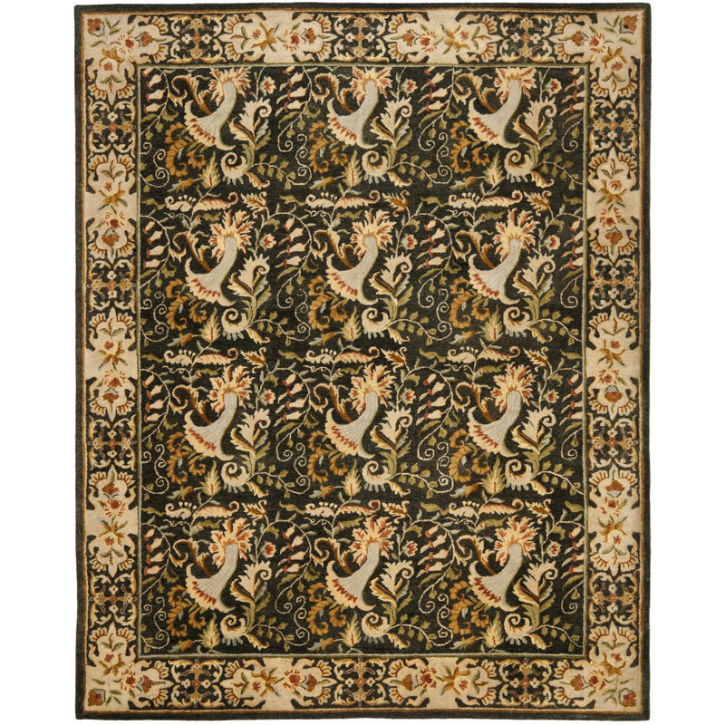 Molter Bergama Hand Tufted Wool Oriental Rug, Rectangle 9' x 12'
