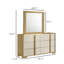 Commode 6 tiroirs avec miroir Naturel