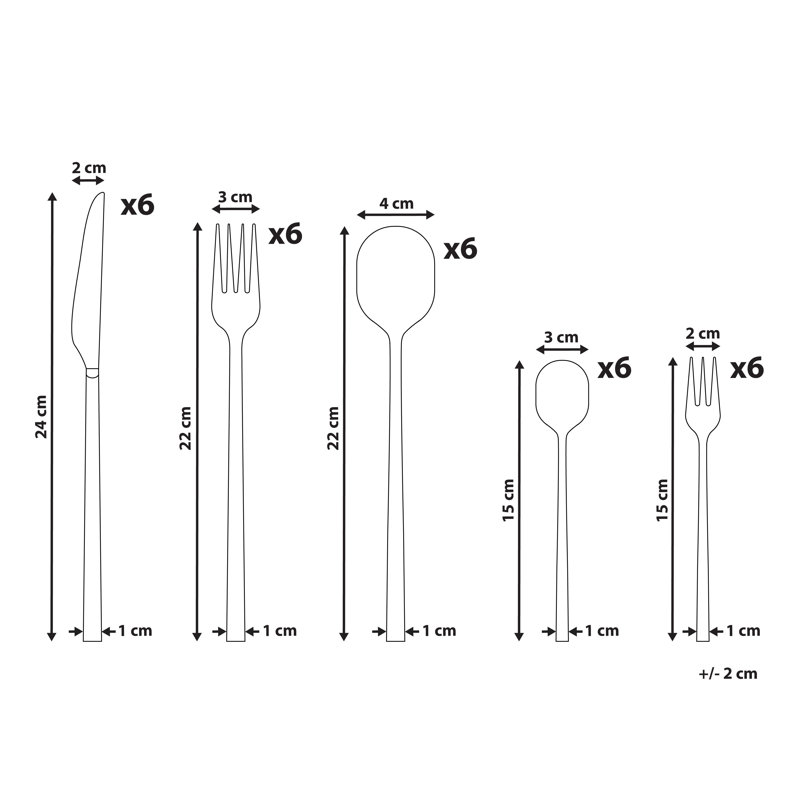30 Piece Cutlery Set FREGOLA Silver