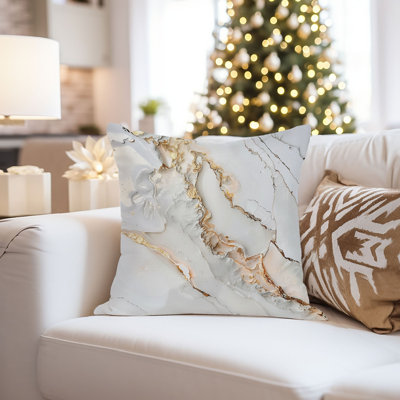 Abstract Marble Geode Agate Pattern XIII Modern Throw Pillow Cover
