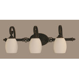 Eleganté 3 Light Bath Bar Shown In Dark Granite Finish With 5" Glass