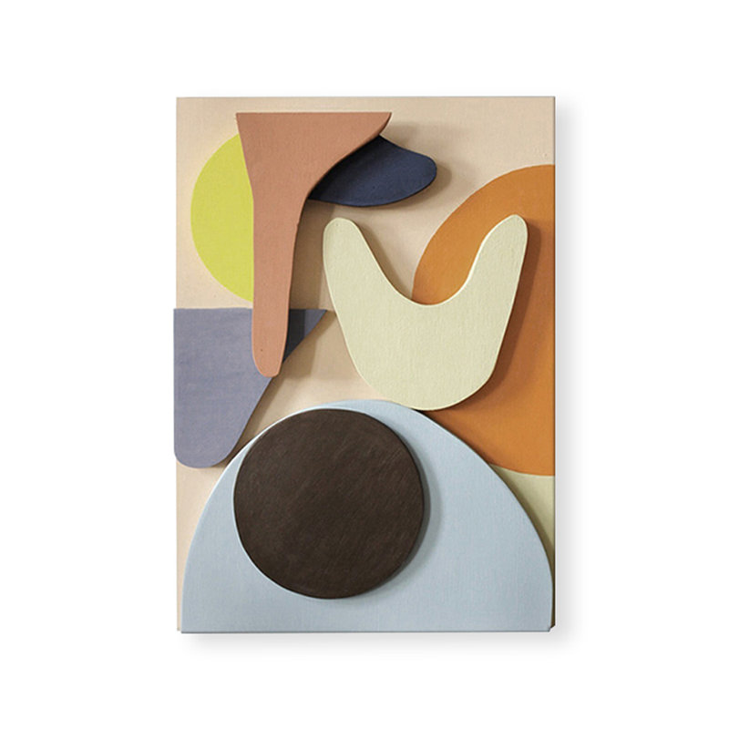Art mural Mid-Century moderne en toile pour salon, H 47,24 po x l 31,5 po