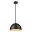 Luminaire suspendu 1 lumière noir mat Alyvia-123223086
