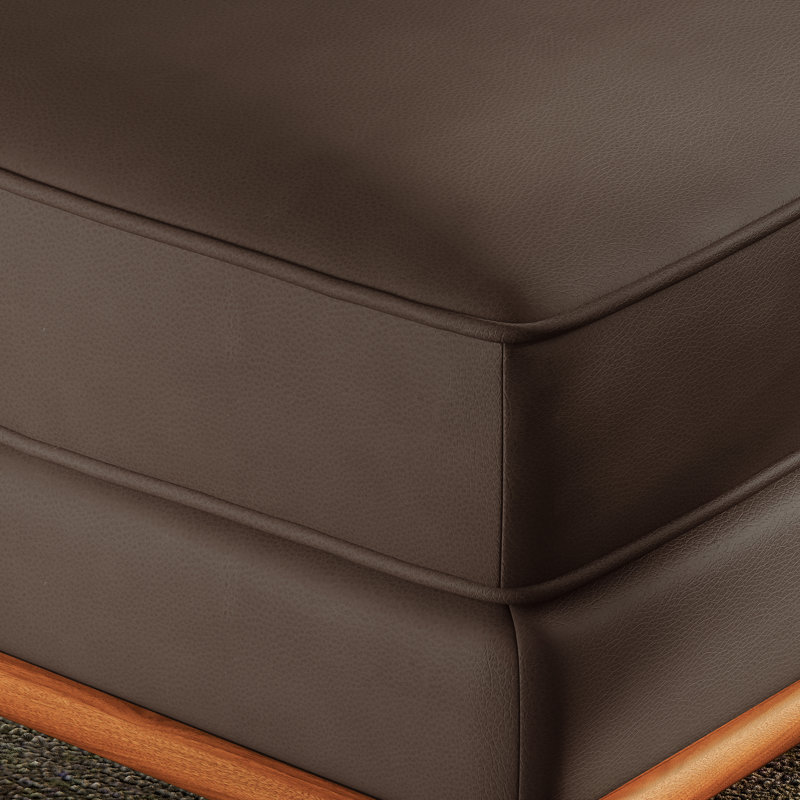 Shanteka 31" Leather Ottoman, Chocolat