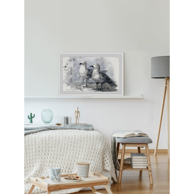 Bird Buddies - Single Picture Frame Painting, 38 cm H x 45 cm W