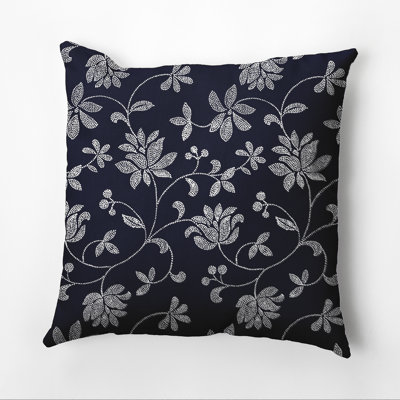 Botanical Blooms Floral Reversible Throw Pillow