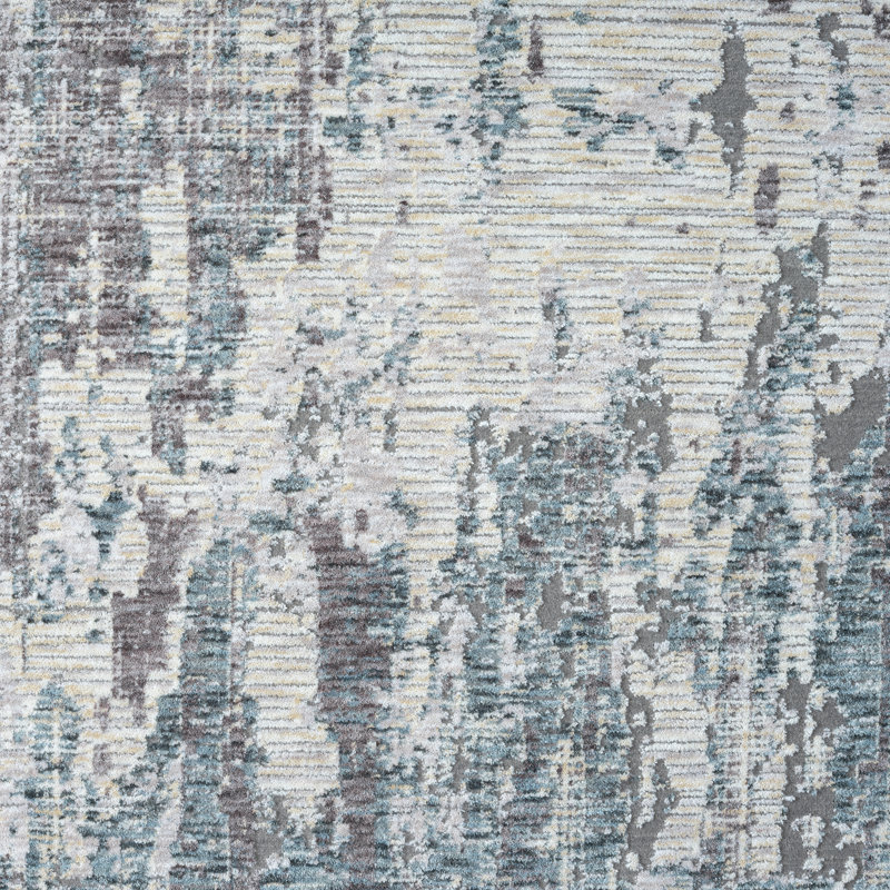 Tapis gris / bleu Celso, Rectangulaire 2 pi x 3 pi