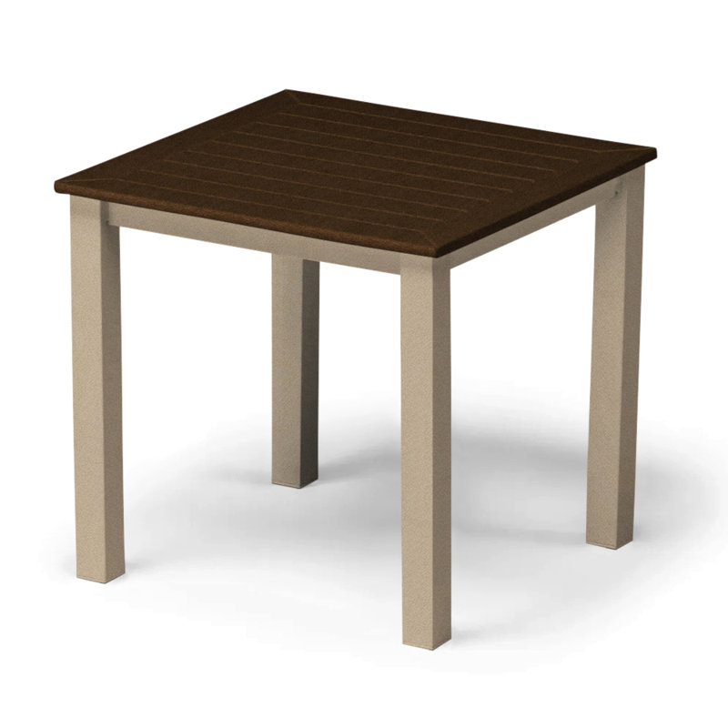 Robinett Outdoor Square Side Table, Kona P10, Textured Beachwood