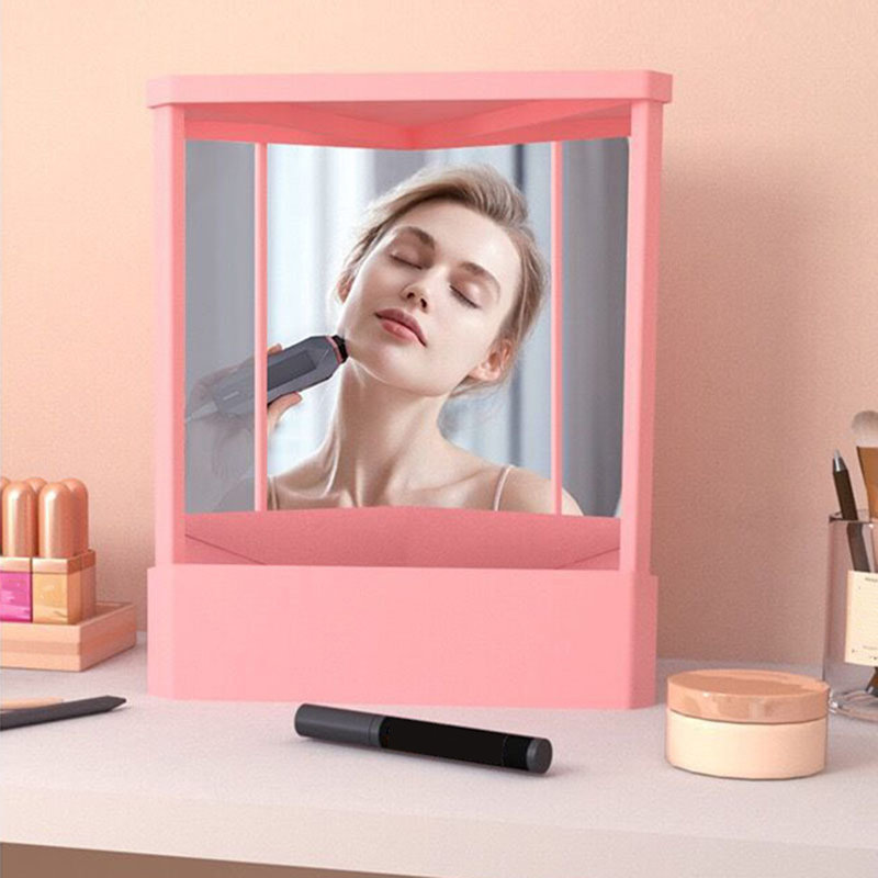 Miroir de maquillage non-inverseur Precision True Image, 6.69" H x 5.51" W x 5.51" D, Rose