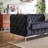 Deluxe Velvet Sofa With Chesterfield Tufted Buttons With 2 Pillows And Metal Feet-1986697406-1986697407-1986697404