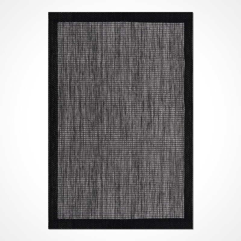 Tapis gris moderne lavable à la machine, Rectangle 3 pi 11 po x 5 pi 11 po