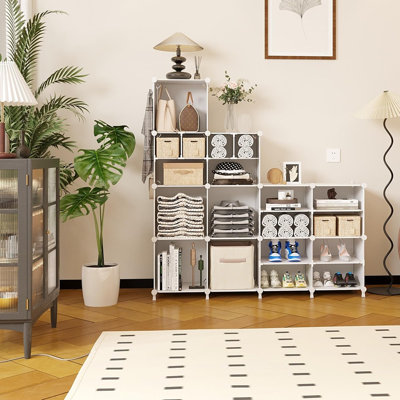 Organisateur de rangement à 12 cubes