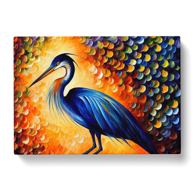 Heron Bird Abstract Vol.4 - Wrapped Canvas, 35cm H x 50cm W x 3cm D