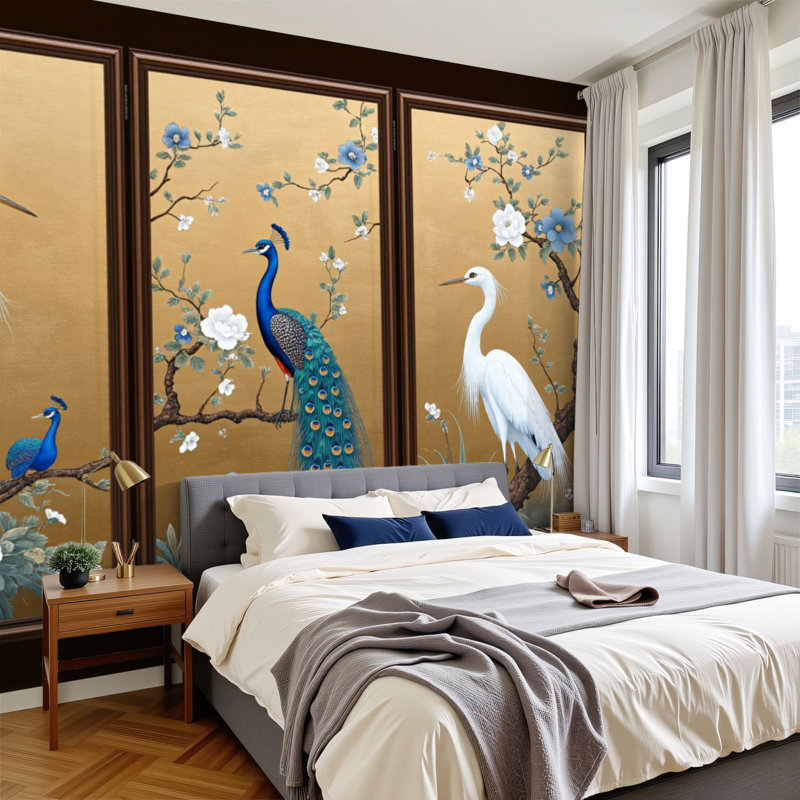 Papier peint adhésif auto-adhésif moderne l 96 "x H 69" Pez and Stick pour chambre à coucher, L 96 po x l 69 po