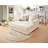 Bahi Faux Fur Upholstered Chaise Lounge with Toss Pillows-99337019