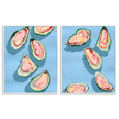 Fresh Oyster Appetizer, ensemble de 2 giclées encadrées par Grace Popp