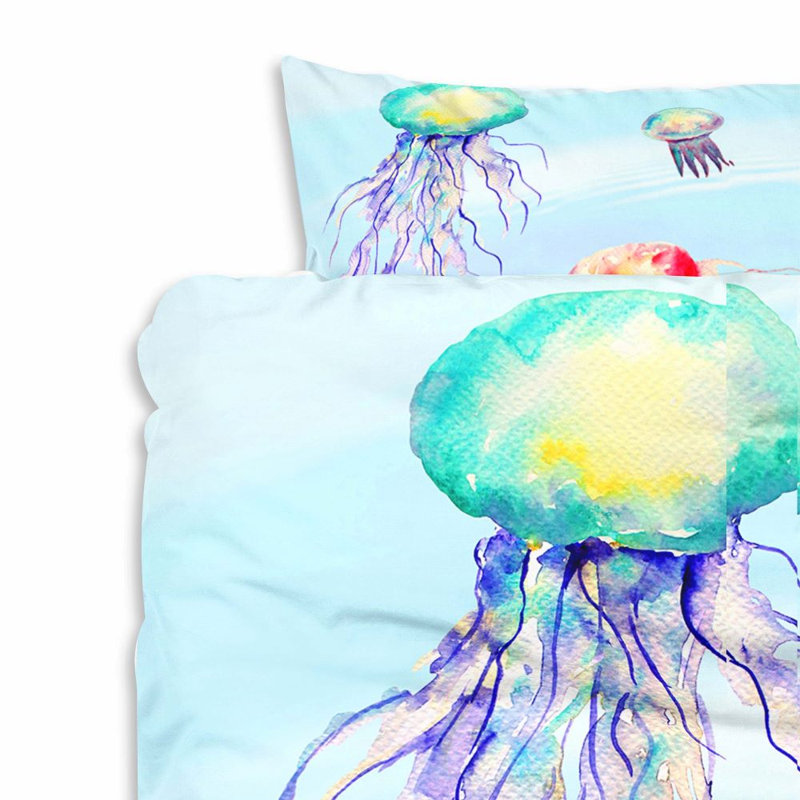  Ensemble de housse de couette Jellyfish, Housse de couette pour très grand lit et 2 très 