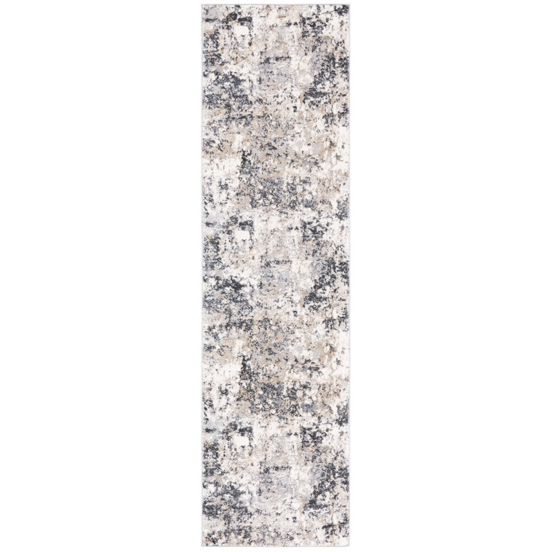 Tapis abstrait Castanon Performance, Tapis de couloir 2 pi 2 po x 8 pi