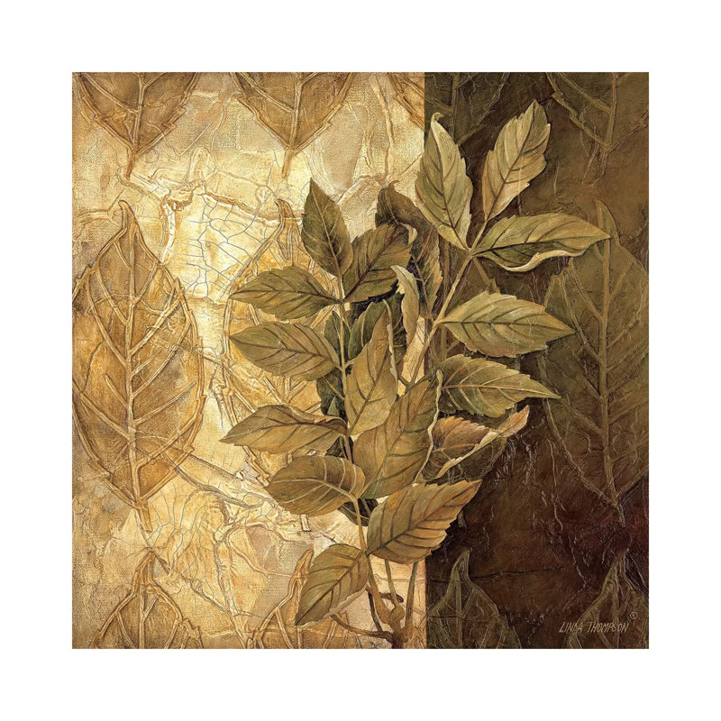 Leaf Patterns IV by Linda Thompson - Wrapped Canvas Print, 30.48cm H x 30.48cm W x 1.91cm D