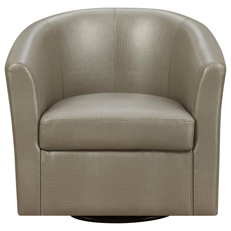 Fauteuil pivotant Champagne, Similicuir gris