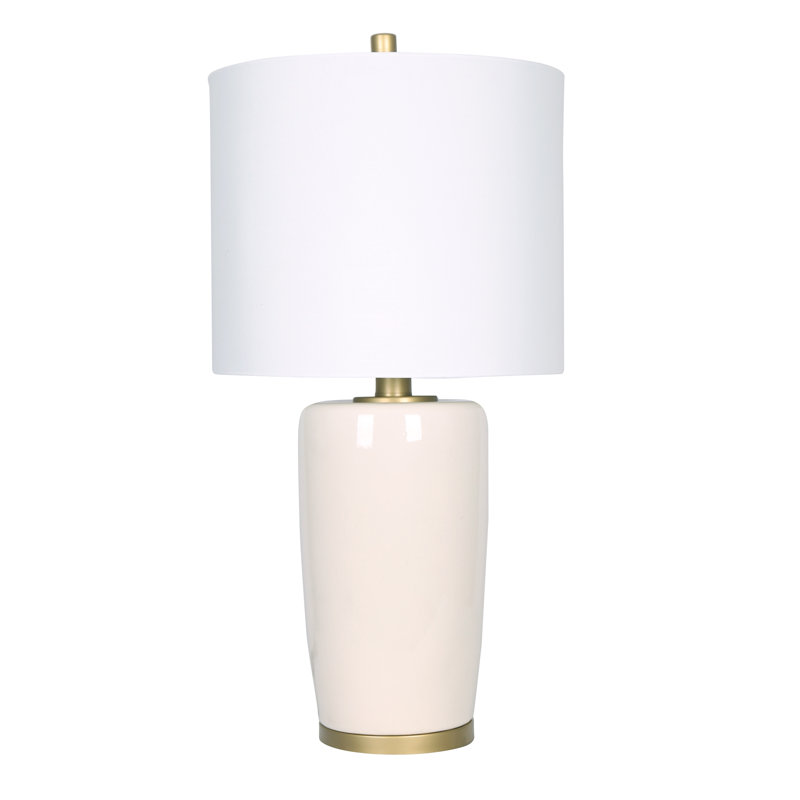 Lampe de table 26,75 po Alta, Beige/Or