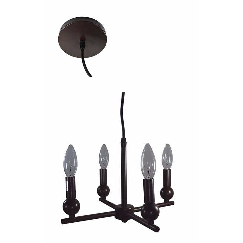 Style bougie classique/traditionnel 4 lumières lustre Goku, Bronze