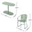 Gunner Oval Metal Folding Bistro Set-1977041644